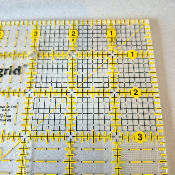 Omnigrid Ruler 6" x 6" Item 6G 1988 Sewing Quilting - Picture 3 of 8